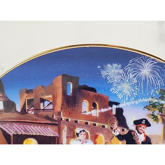 Disneyland Mickey Pirates Of The Caribbean Wall Decor Plate 8" Anniversary 1995 - Picture 8 of 13